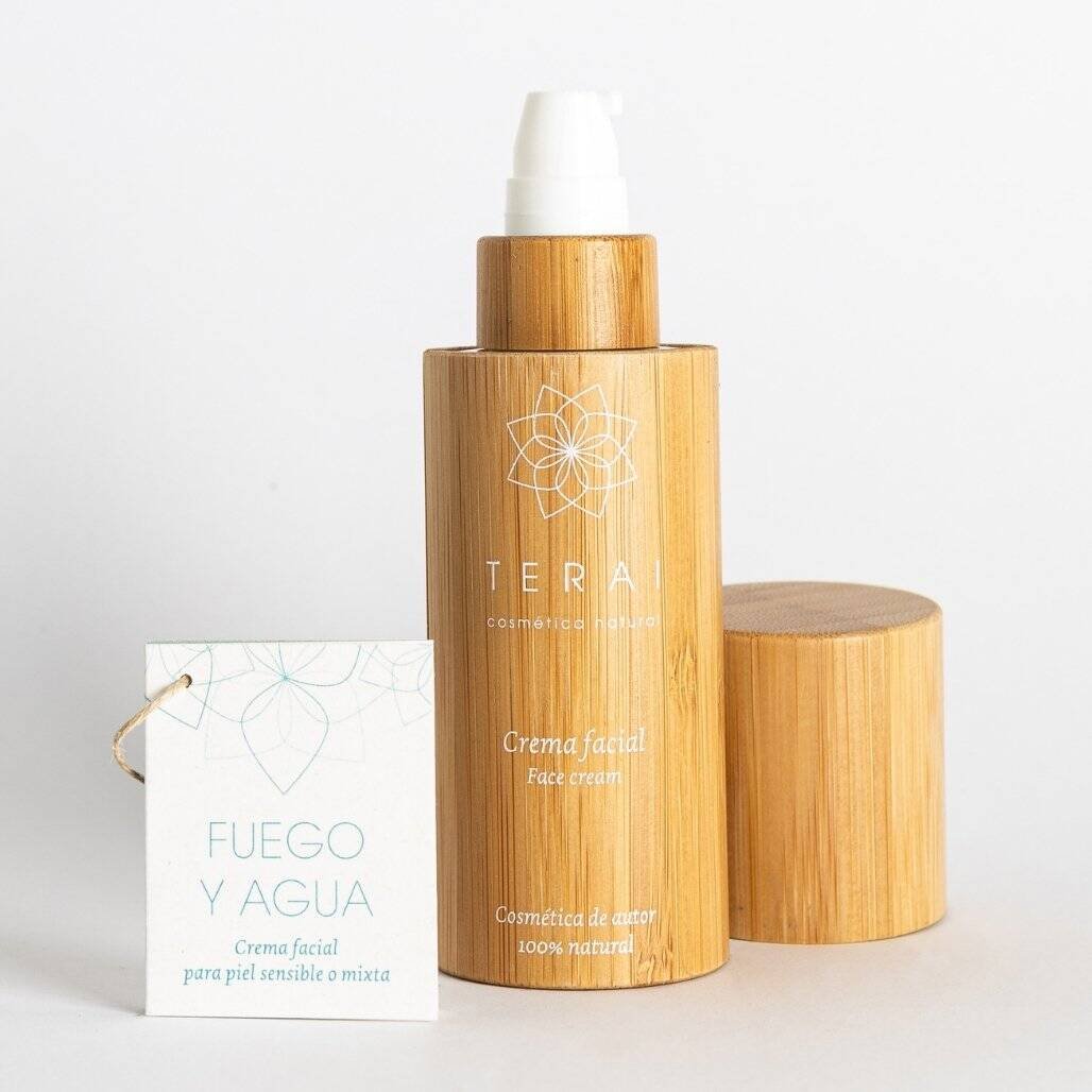Fuego y agua, crema hidratante facial para piel sensible o mixta Terai